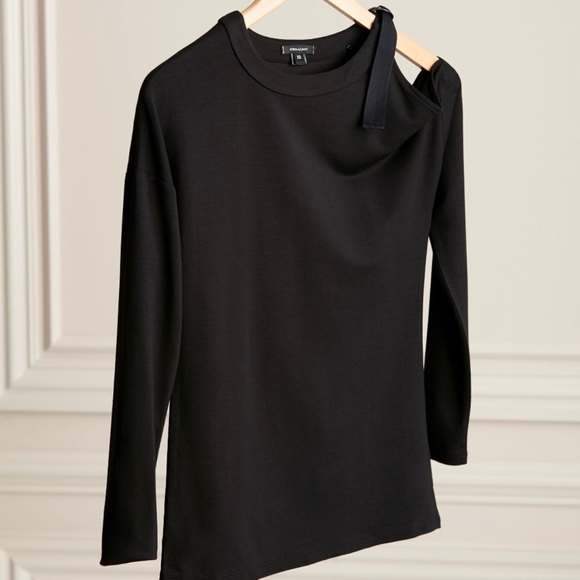 Stella & Dot Tops - Stella & Dot Buckle Up Cold Shoulder Top in Black, XL, Brand New with Tag!